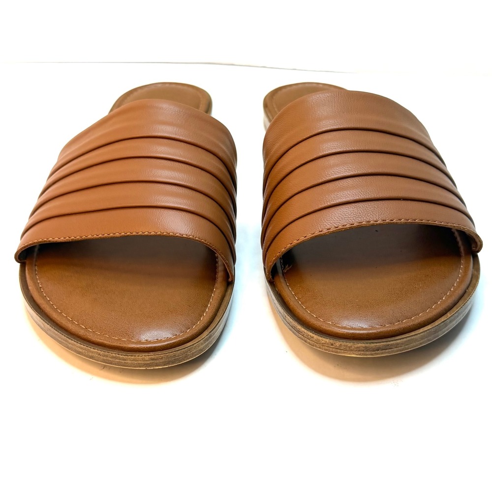 Bella Vita Women's Italy Rya-Italy Flat Slide Sandals Whiskey Size 9.5W NWOT